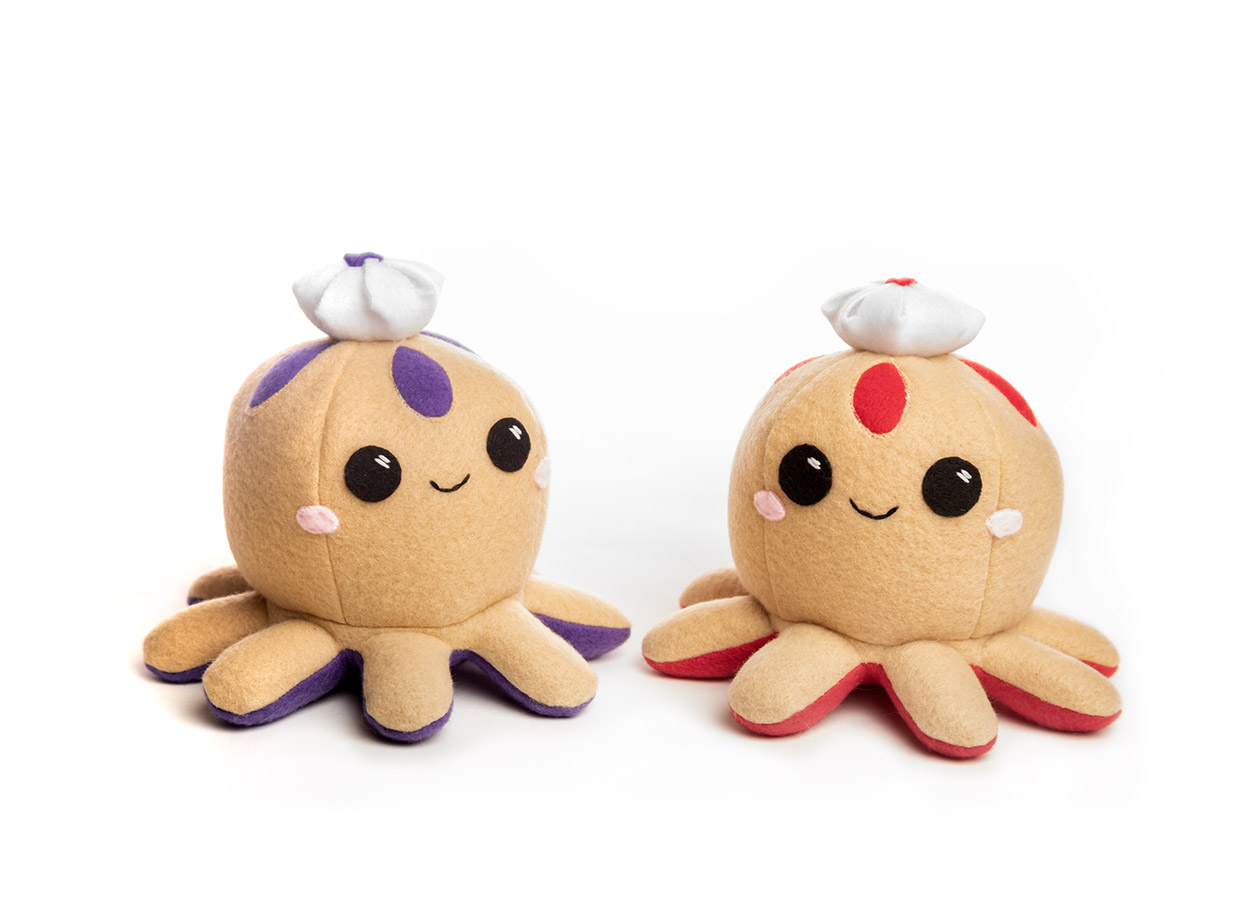 Octopie plush toys by Sophia Adalaine // cute handmade octopus pie octopi pun