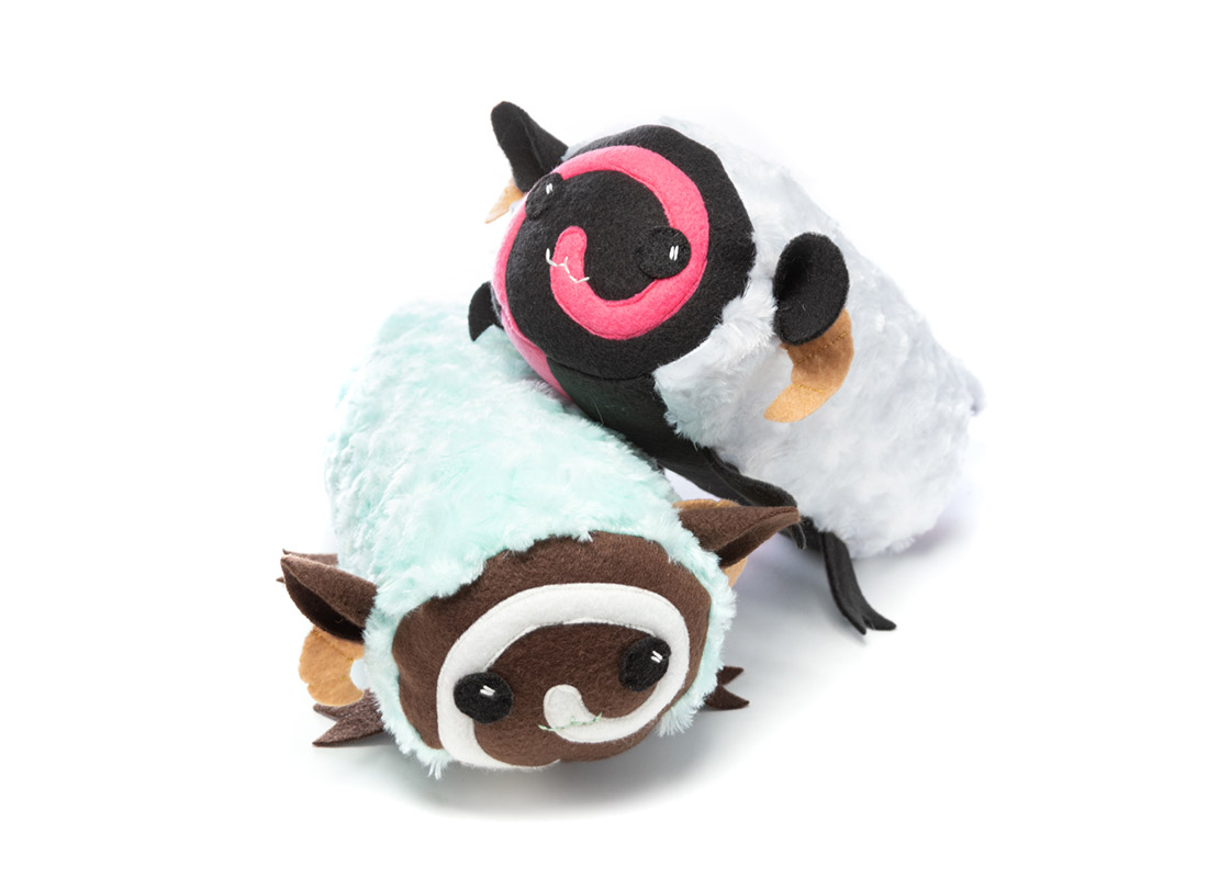 Swiss Roll Sheep plush toys by Sophia Adalaine // cute handmade Valais Blacknose swiss roll cake sheep