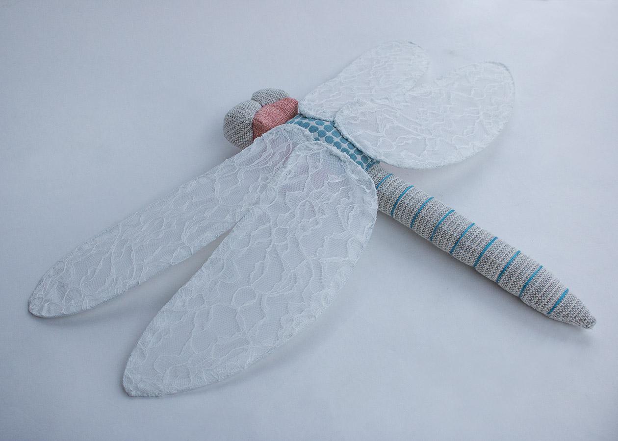 Dragonfly wall art // soft sculpture art by Sophia Adalaine