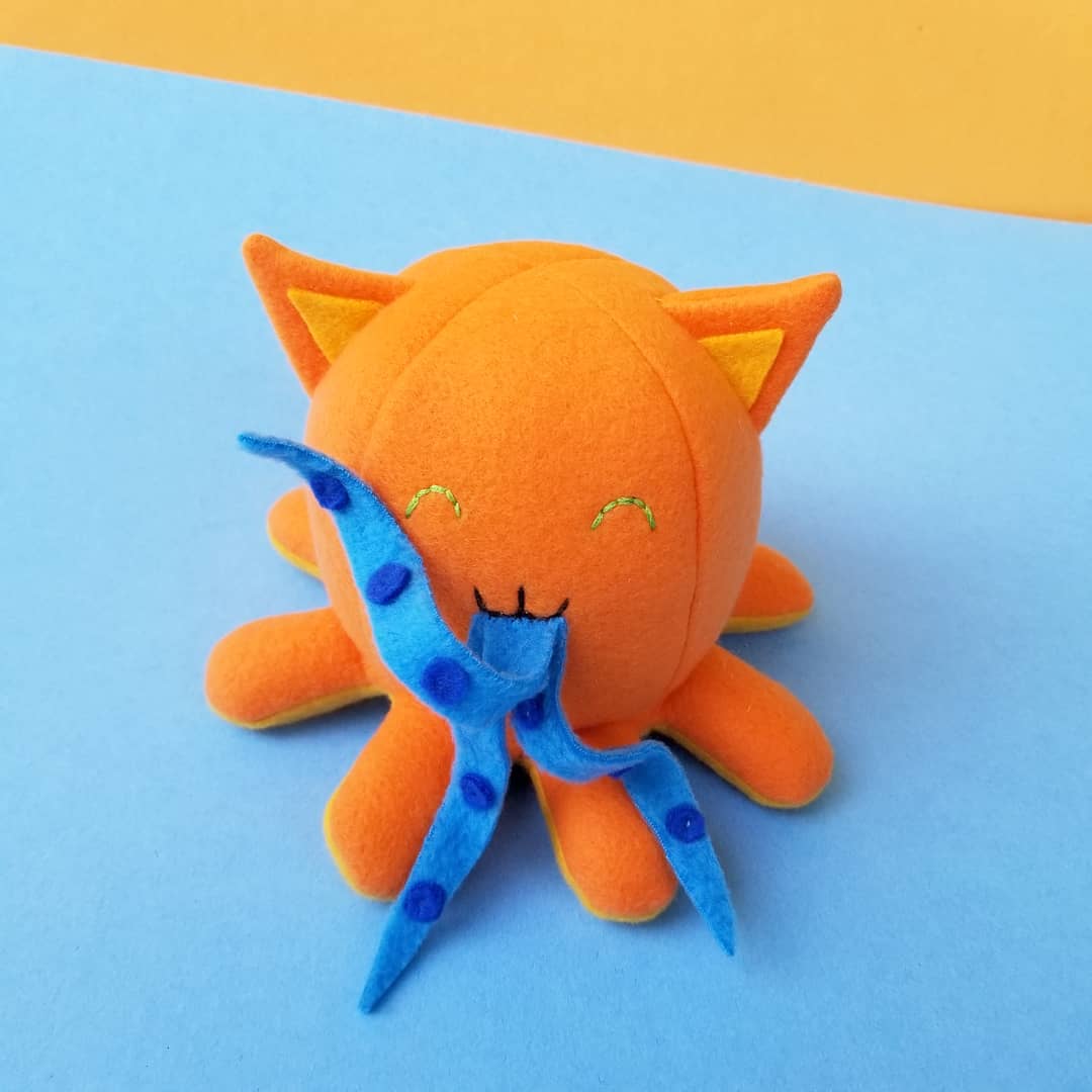 Custom plush toy art commission by Sophia Adalaine // cute handmade Cosplay Taneko