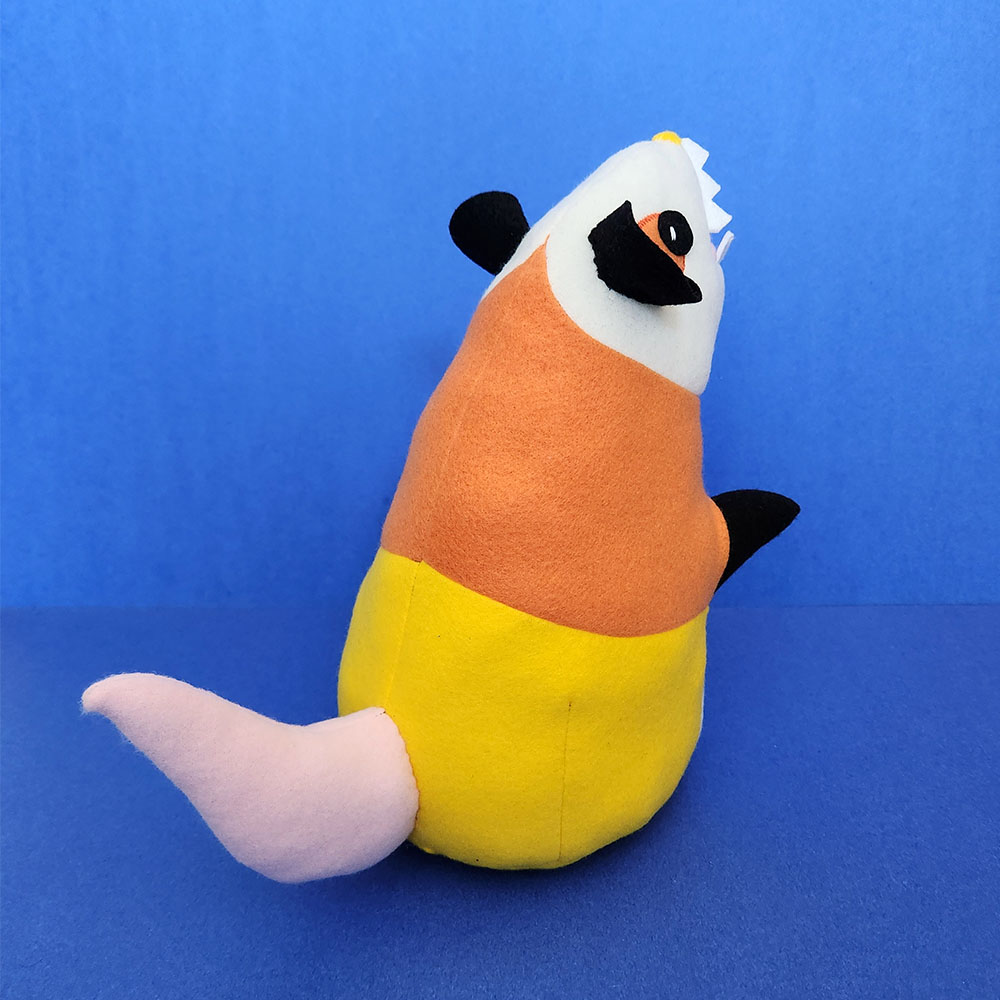 Candy Corn Possum plush toy by Taneko Says Hello
