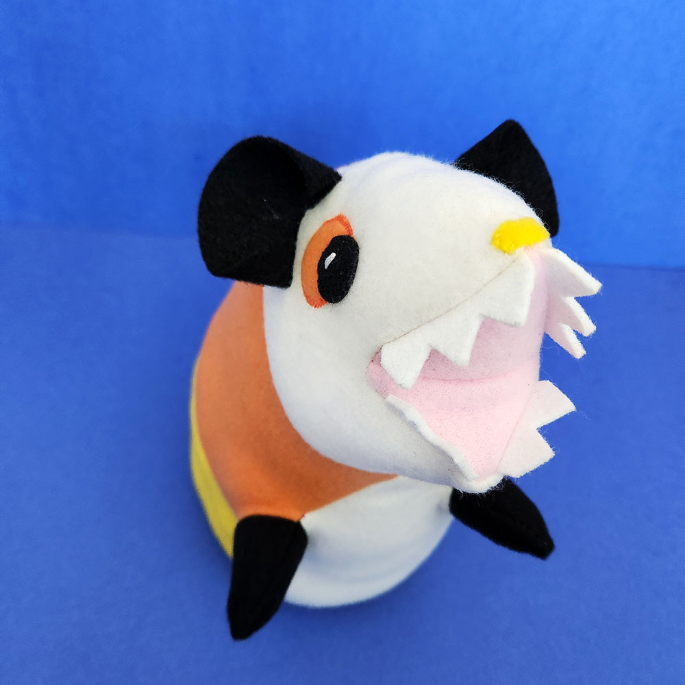 Candy Corn Possum plush toy by Taneko Says Hello