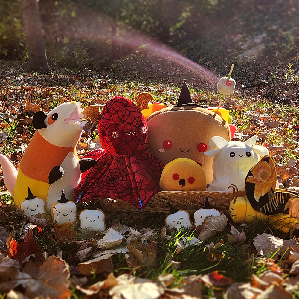 Drawtober Art Challenge hand sewn creatures by Sophia Adalaine