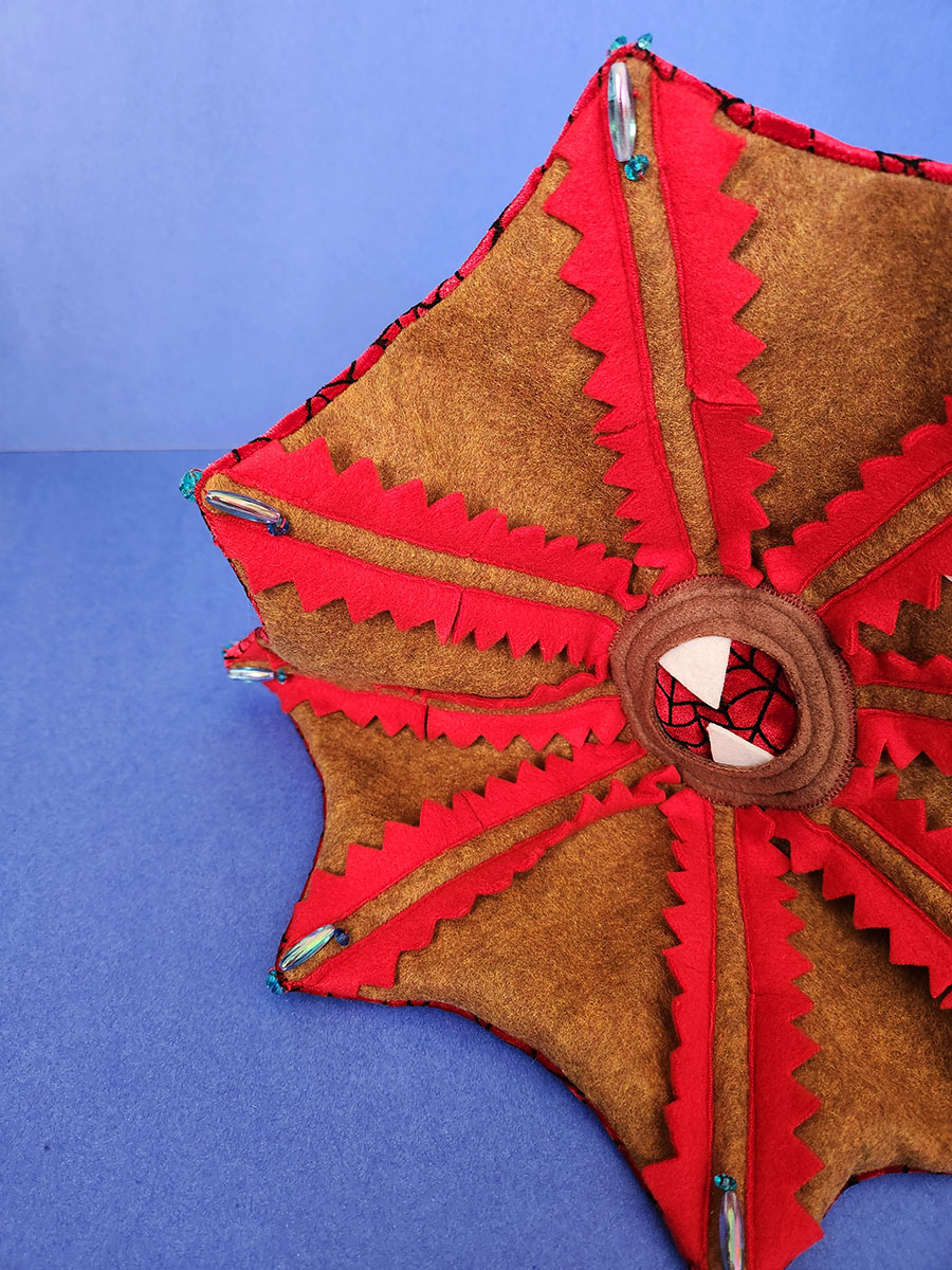 soft sculpture Vampire Squid by Taneko Says Hello
