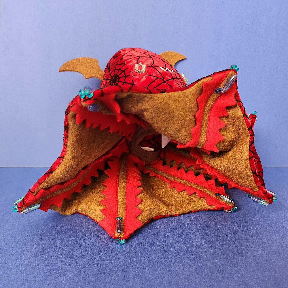 soft sculpture Vampire Squid by Taneko Says Hello