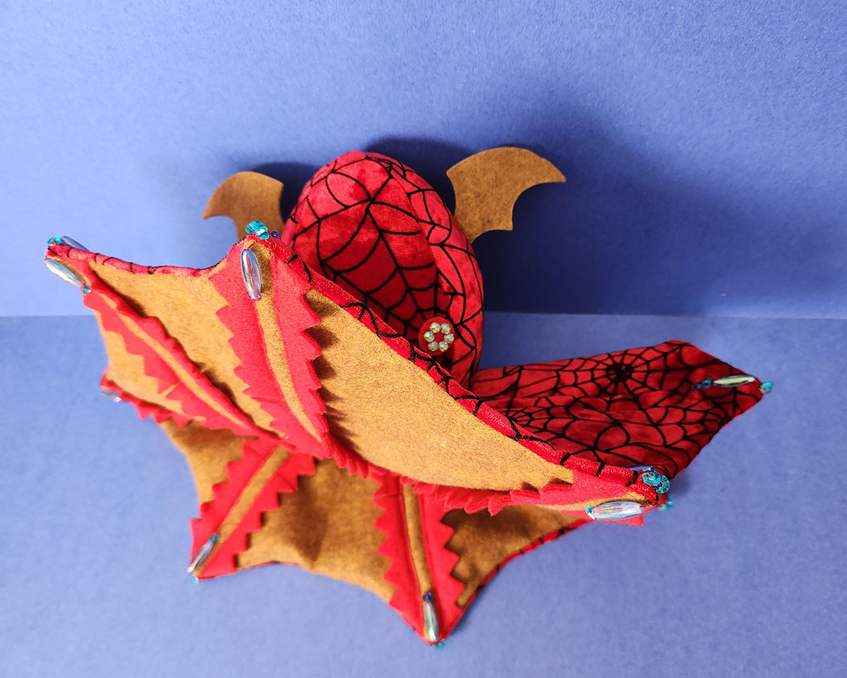 soft sculpture Vampire Squid by Taneko Says Hello