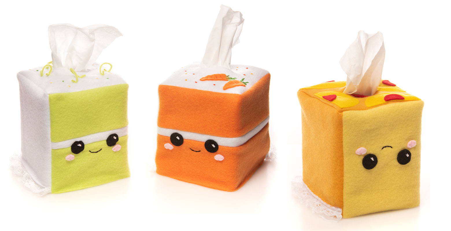 Cake Cozy, tissue box covers by Sophia Adalaine // handmade home decor