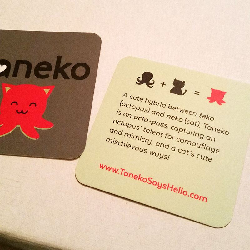 Taneko Says Hello business cards