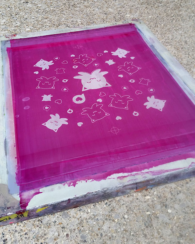 silk screen for screen printing Taneko design