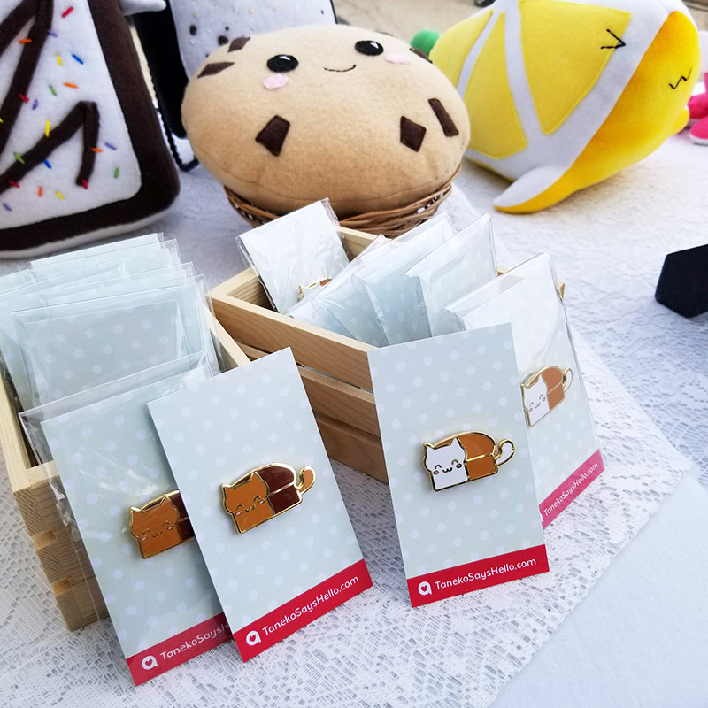 Meow-Bao enamel pins