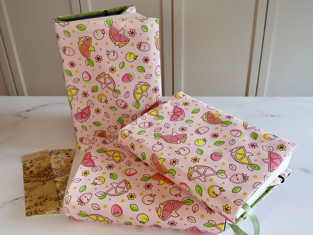 handmade pretty, pink book sleeves // Pure Stitch Magic X Taneko Says Hello