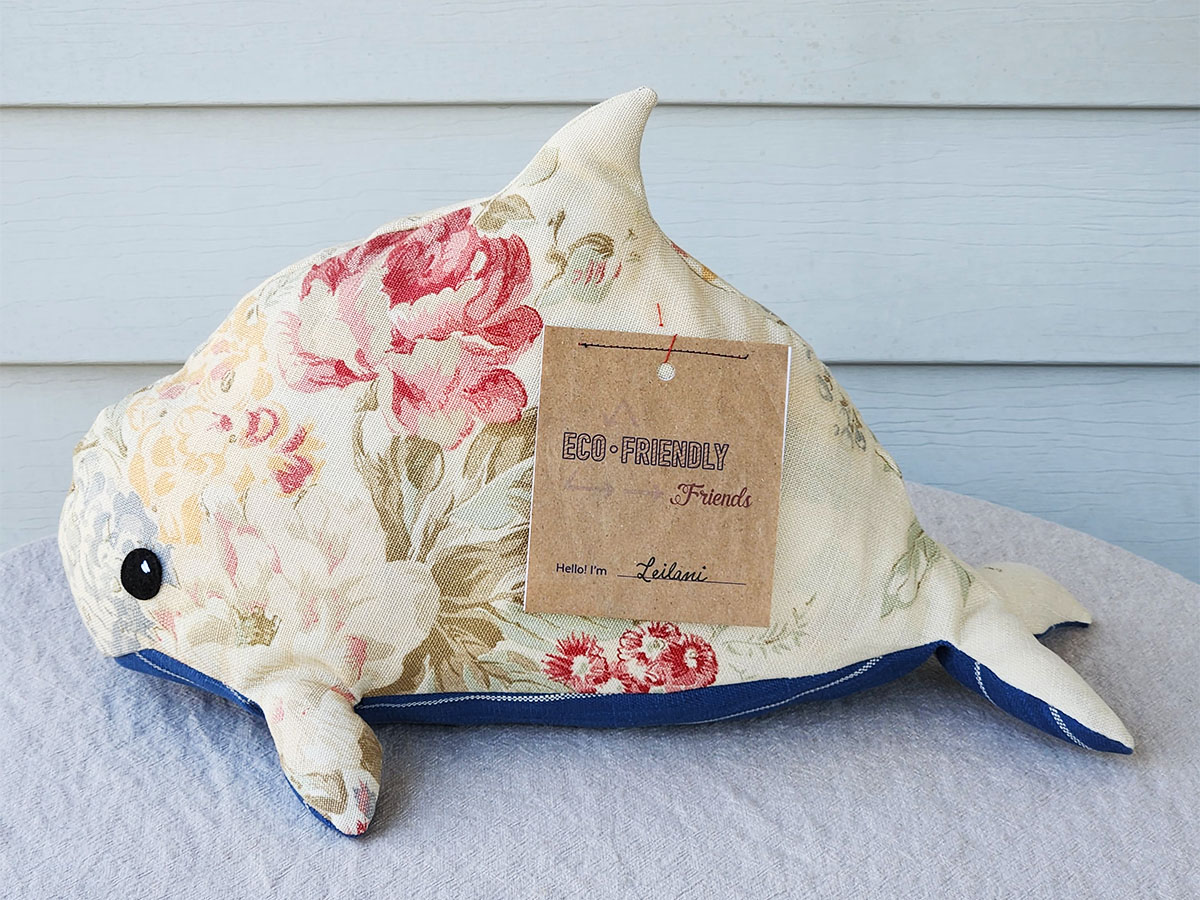 Repurposed Porpoise plush toys handmade by Sophia Adalaine