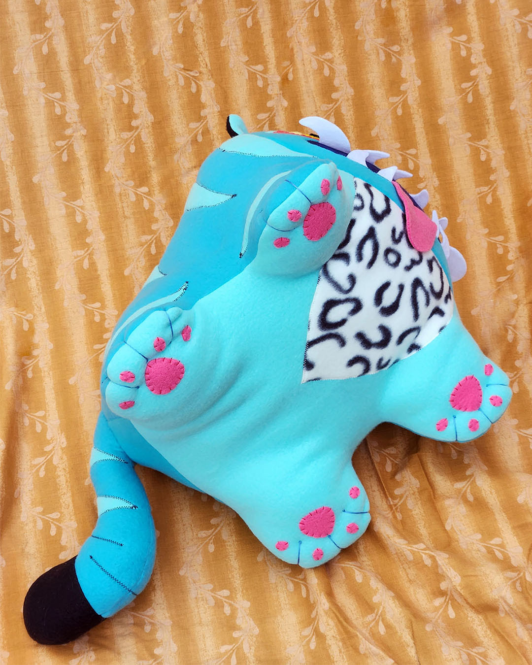 Derpy the Tiger from Kpop Demon Hunters // soft sculpture art by Sophia Adalaine