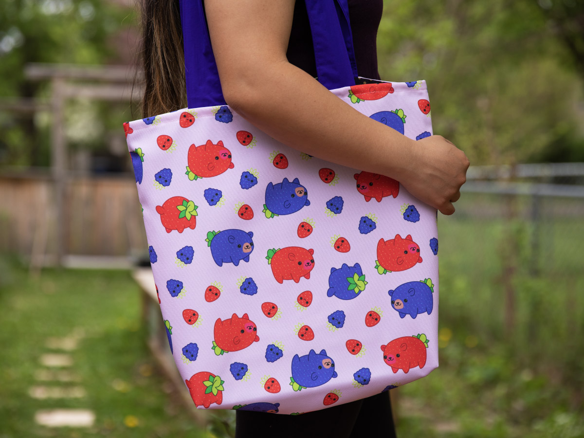 Tote bag of Bearries // Sophia Adalaine at Taneko Says Hello