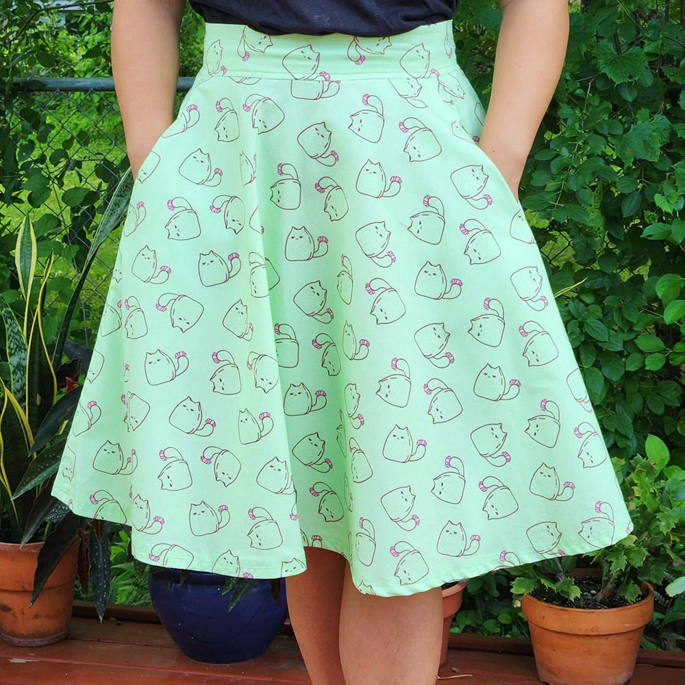 Cactus Cat skirt // Sophia Adalaine at Taneko Says Hello