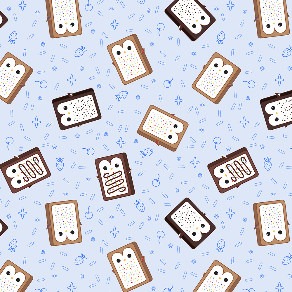 Surface pattern design of Pastry Penguins // Sophia Adalaine at Taneko Says Hello